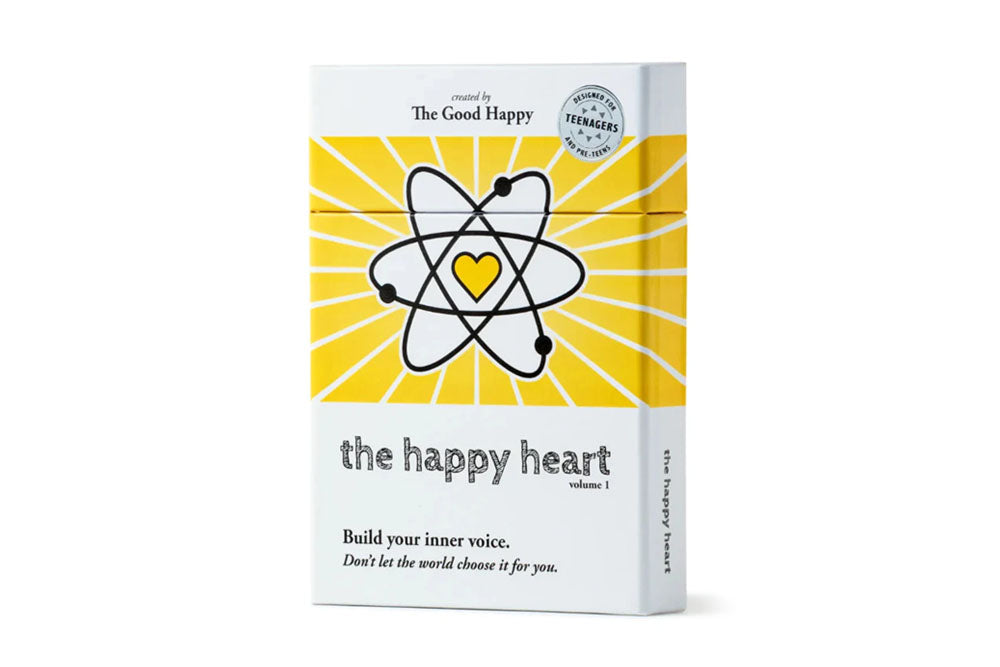 The Happy Heart is a 30-day card set that helps teens cut overthinking, grow resilience, and make better choices. One card a day. Real-world examples. Suitable to use solo, with a parent, teacher, or therapist